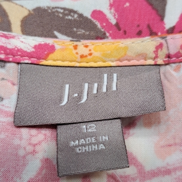 J. Jill Sleeveless Floral Print Midi Dress Size 12 - Picture 6 of 9